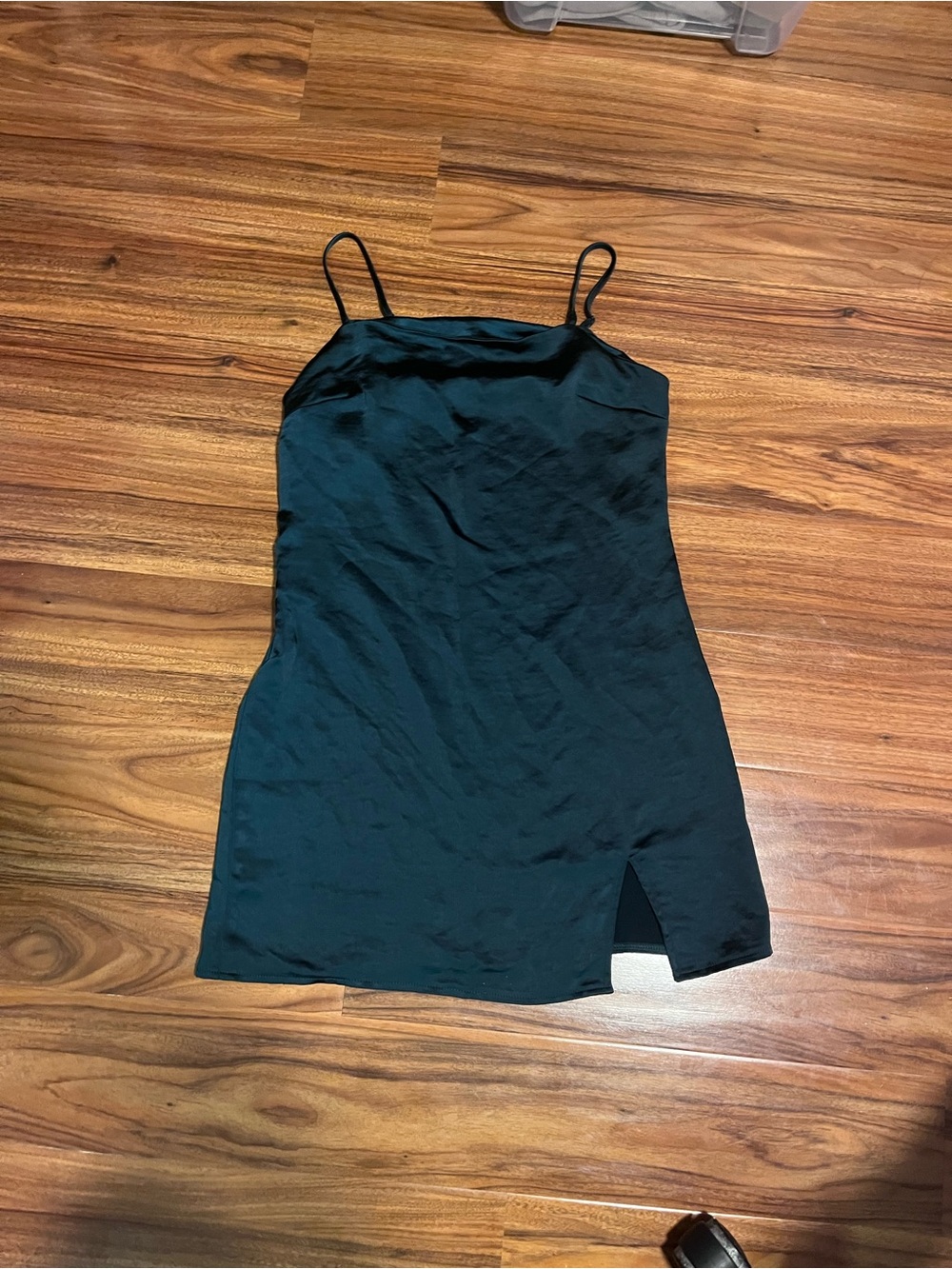 Kendall & Kylie emerald green Satin Cowl Neck Slip